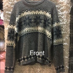 Snowflake Comfy Oversized Winter Sweater